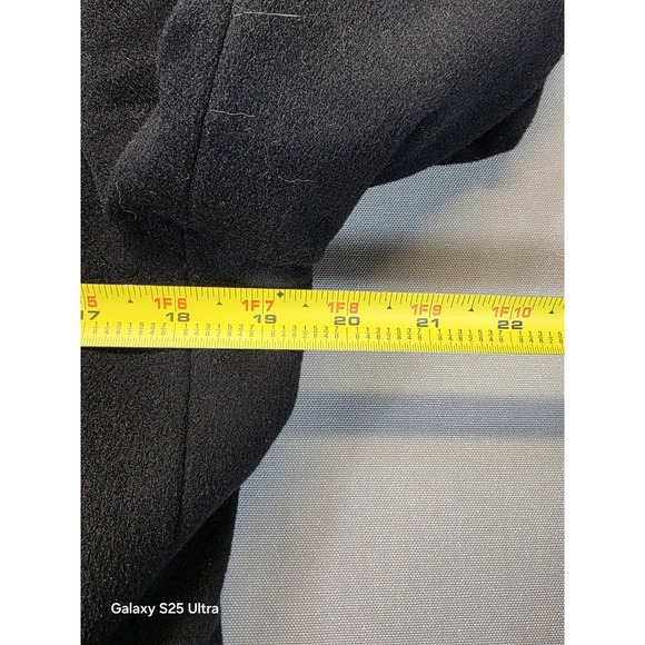 Calvin Klein Womens‎ 10 Luxury Wool Cashmere Silk Blend Pea Coat Black - Picture 2 of 7